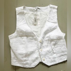Madewell linen vest